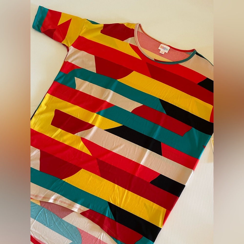 LuLaRoe Multicolor Striped Top